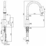 Kohler K-21367K-4-CP TAUT 下拉式廚房龍頭 (拋光鍍鉻)